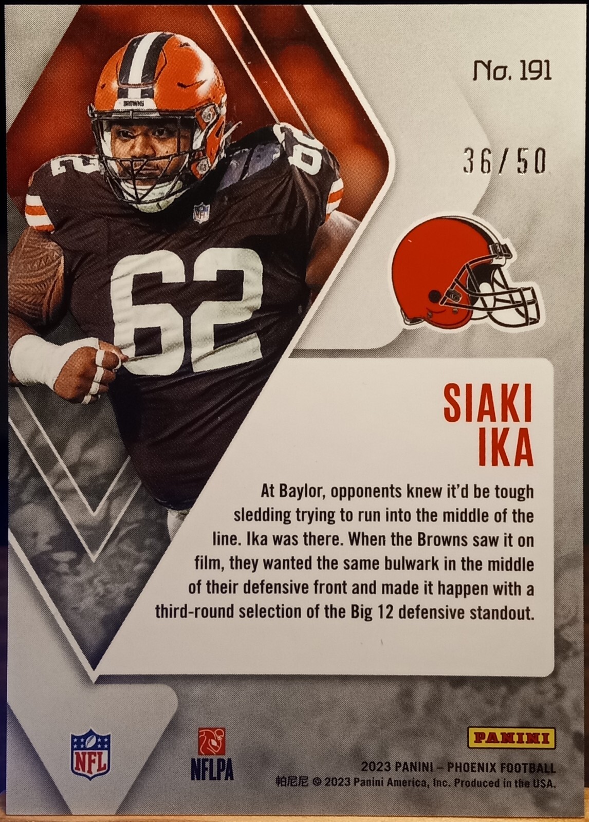 2023 Panini Phoenix Siaki Ika Rookie Browns /50 Fire & Ice Prizm SSP #191 NM-MT