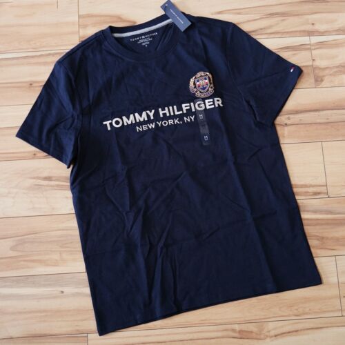 Tommy Hilfiger NYC Logo T-Shirt Navy - Picture 1 of 4