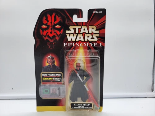Vintage Star Wars Episode I Darth Maul Action Figure Hasbro CommTech Chip 1999 S