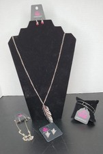 Lot Of 6 Paparazzi Pieces Bracelet 3 Earring Sets 2 Necklace Silvertone NIP