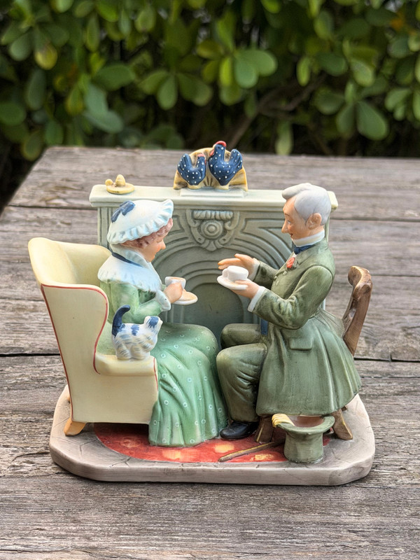 Vintage Norman Rockwell Gorham Figurine Vintage Times Four Seasons Illustrations