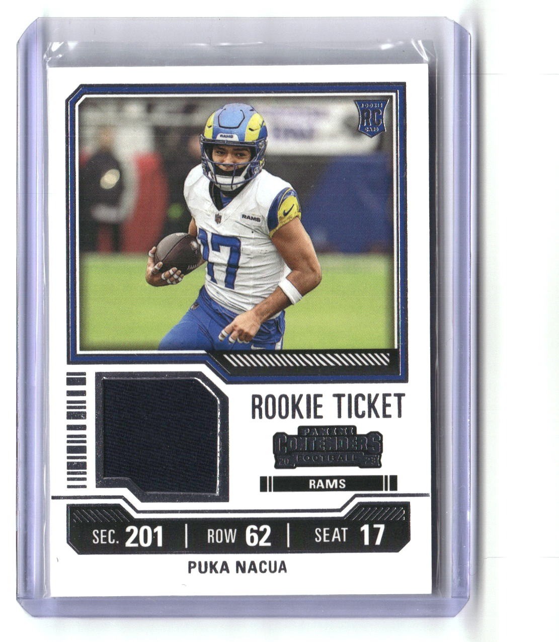 Puka Nacua Panini Contenders Rookie Ticket Swatches #TS13 Base
