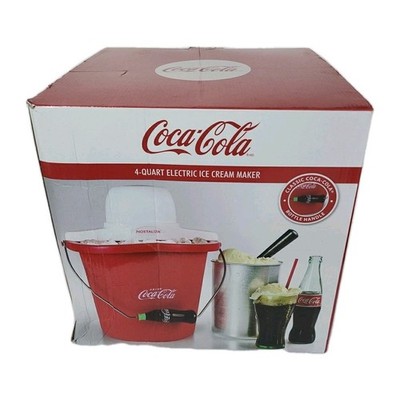 Nostalgia COCA COLA 4-Quart Electric Ice Cream Maker Electric Retro NEW