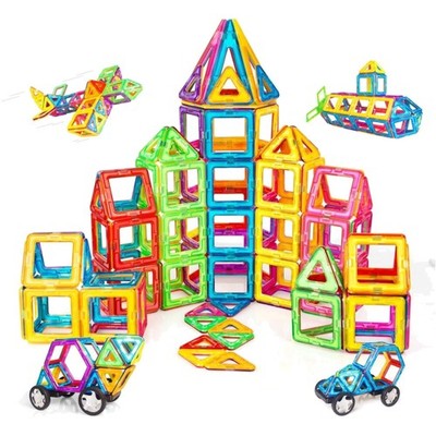 Magnetische Bausteine 120 Teile Magnetspielzeug Kinder Bauklötze Lernspielzeug