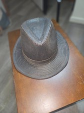 Indiana Jones Herdwear Collection Fedora Hat Distressed Brown Lucasfilm XL