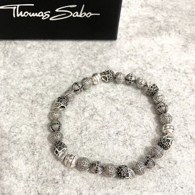 Thomas Sabo Armband 925 Sterling Silber Herren Beads Original 17 cm Box