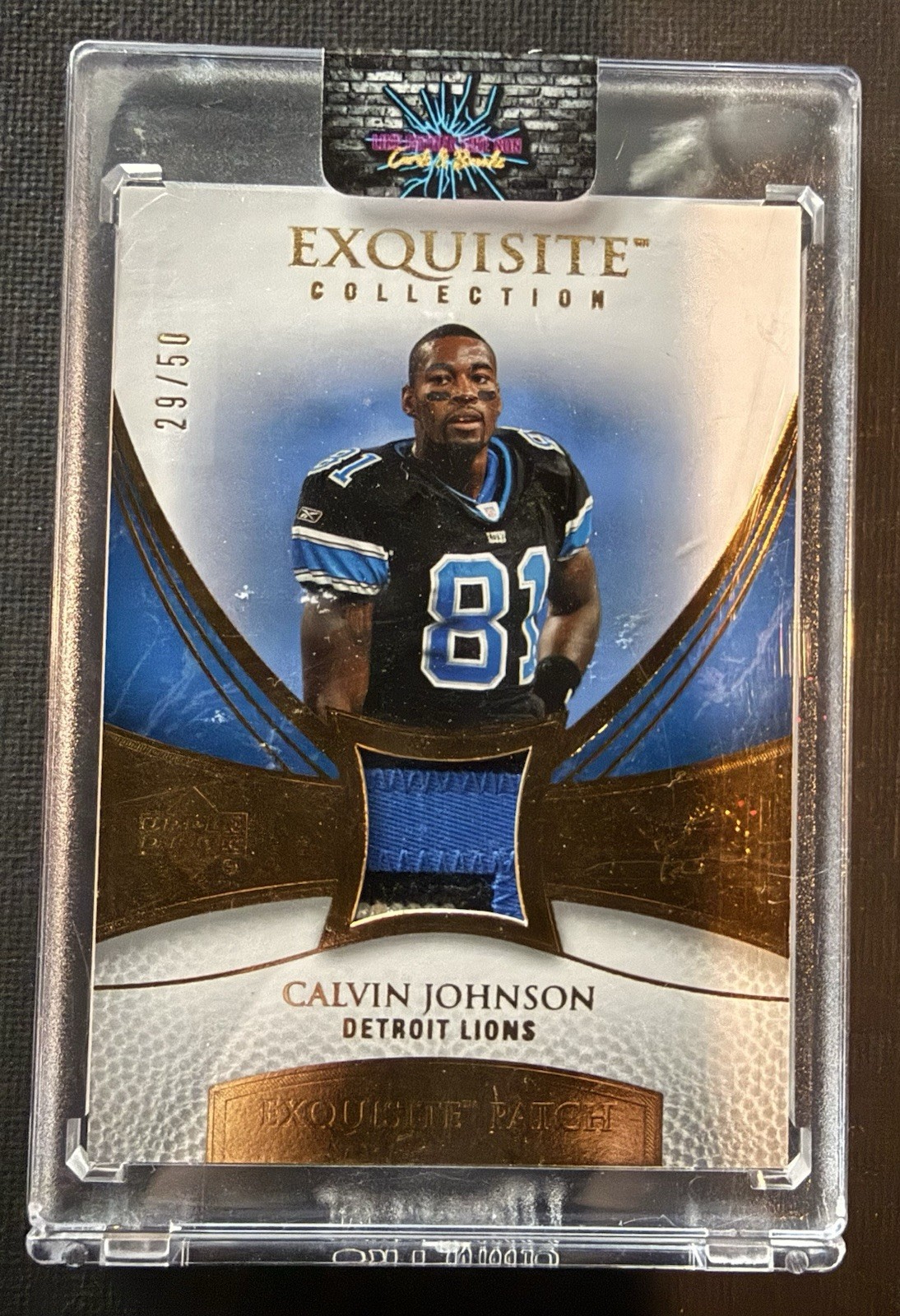 Calvin Johnson UD Exquisite Collection Exquisite Patch #EPCJ Base
