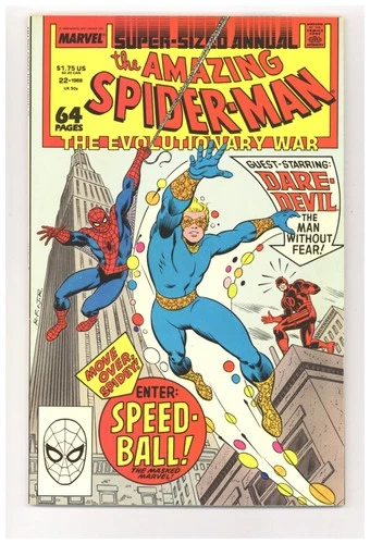Amazing Spider-Man Annual 22 (VF) 1st app Speedball! 1988 Marvel Comics i766