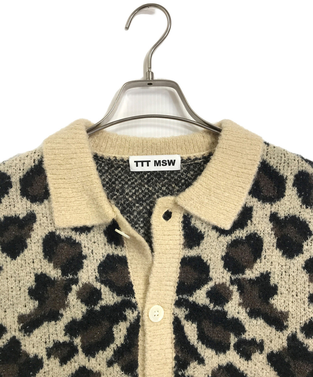 TTT MSW leopard knit cardigan Size: M Brown Men TTT-2021AW TTT MSW leopard knit cardigan Size: M Brown Men TTT-2021AW