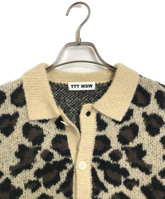 TTT MSW leopard knit cardigan Size: M Brown Men TTT-2021AW TTT MSW leopard knit cardigan Size: M Brown Men TTT-2021AW