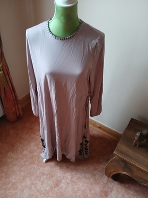 KADO Damen Kleid Tunika Altrosa   Viskosemix   Langarm   Größe L