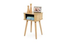 Futon Company Ana Side Table Ash Effect Pine Legs Small Bedside Sofa Table