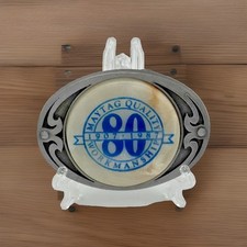 Maytag 1907-1987 Quality Workmanship Belt Buckle Metal  Polished Stone