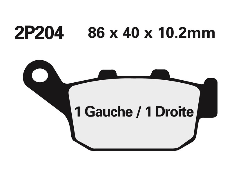 Plaquettes NISSIN semi-métalliques 2P-204GS pour rouler sur circuit enduro