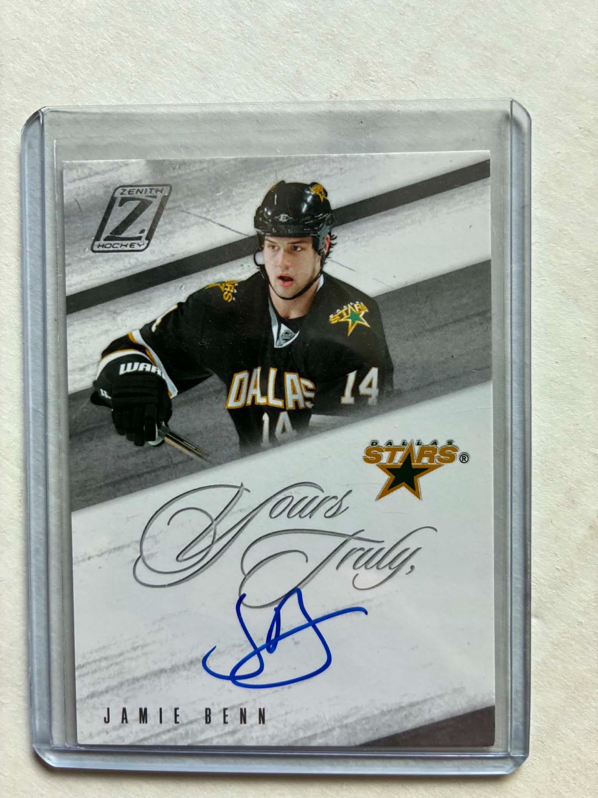 10/11 PANINI ZENITH JAMIE BENN YOURS TRULY DOUBLE AUTO ERROR FRONT AND BACK RARE