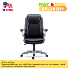 Staples Sorina Ergonomic Bonded Leather Swivel Executive Chair, Black - 58262