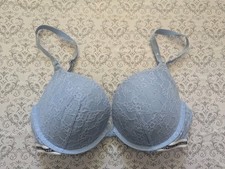 Victoria's Secret Blue Lace Push Up Bra 34D