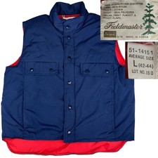 Vintage 70s 80s Sears Fieldmaster Down Vest L 42-44