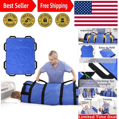 Innovative 48'' x 40'' Nylon Bed Pad - Reinforced Handles for Effortless Mobility