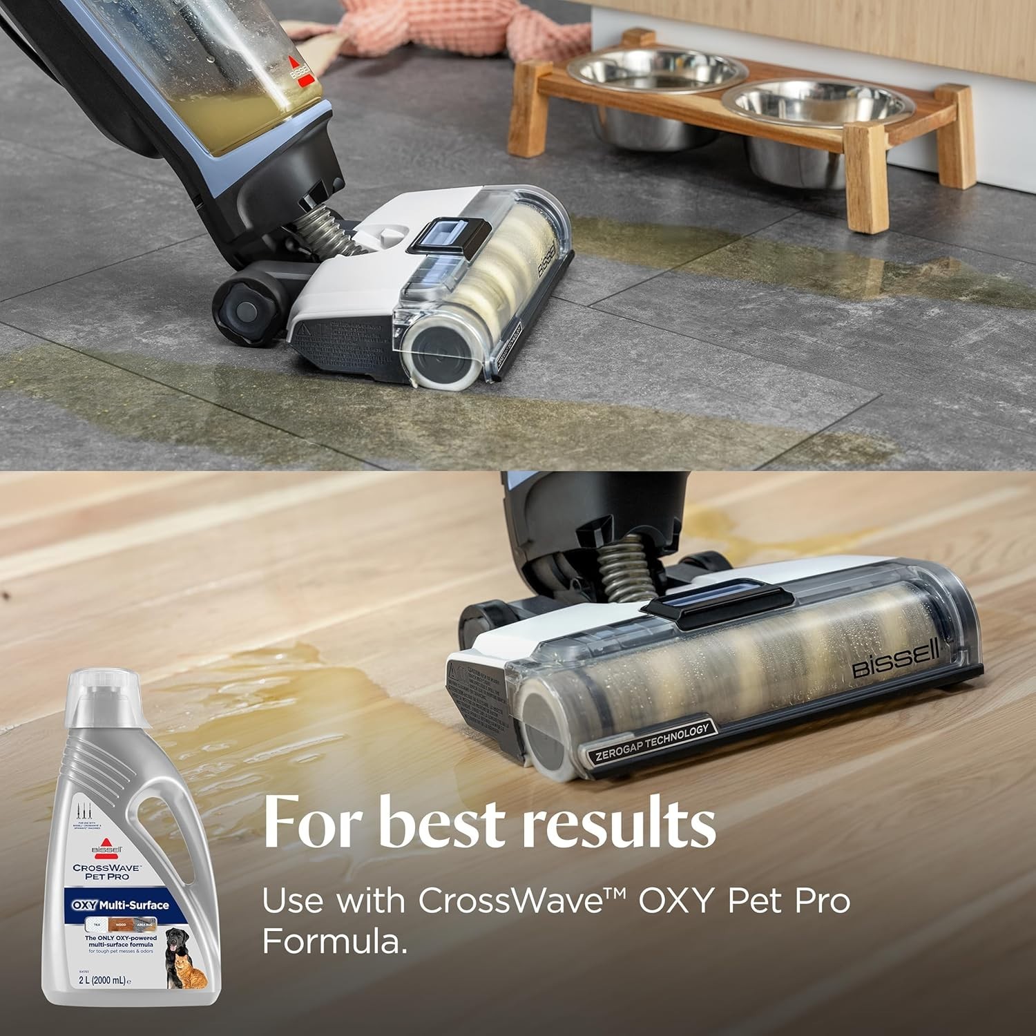BISSELL CrossWave Edge, Multi-Surface Hard Floor Cleaner Wet Dry Vacuum with Zer