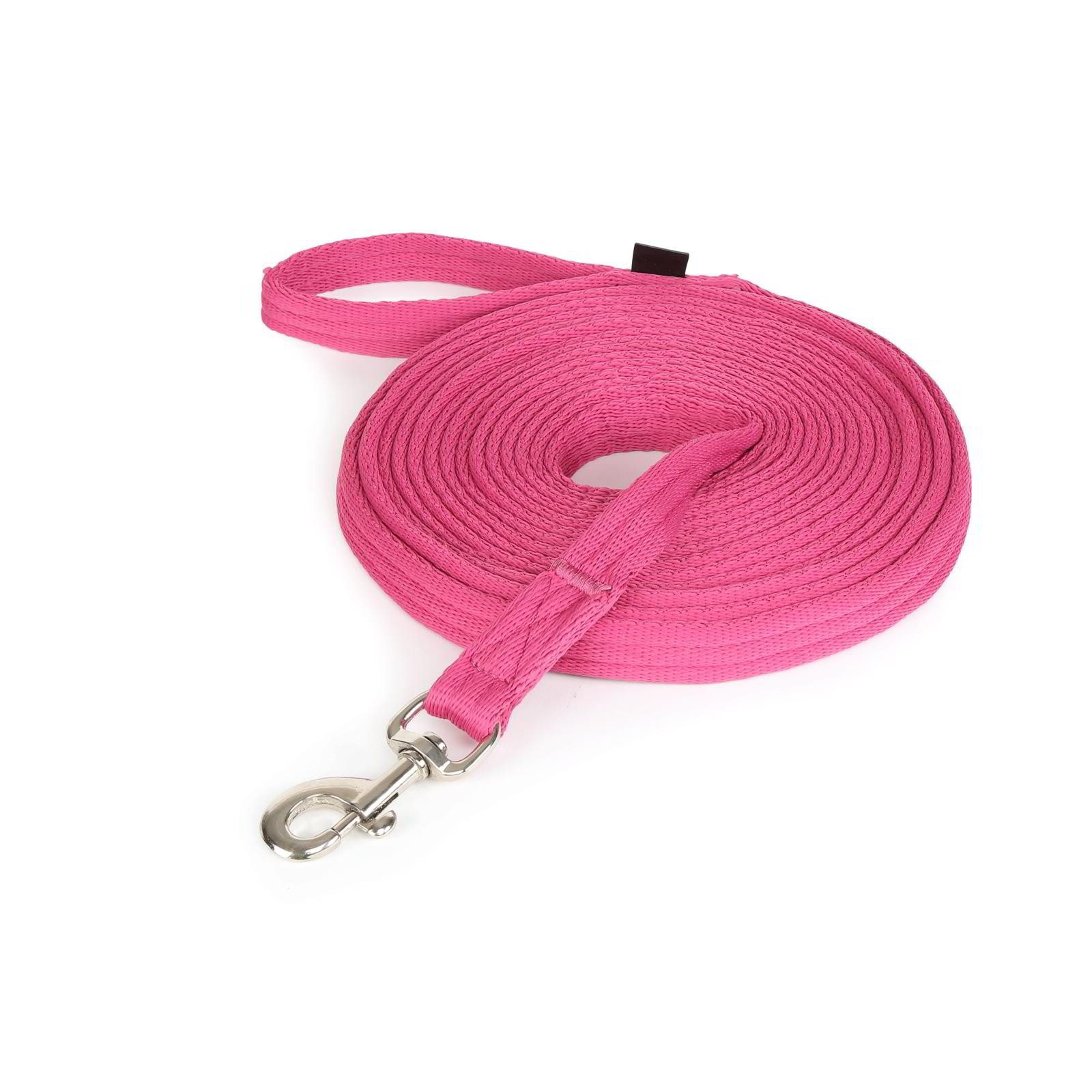 Shires Cushion Web Lunge Line - Raspberry
