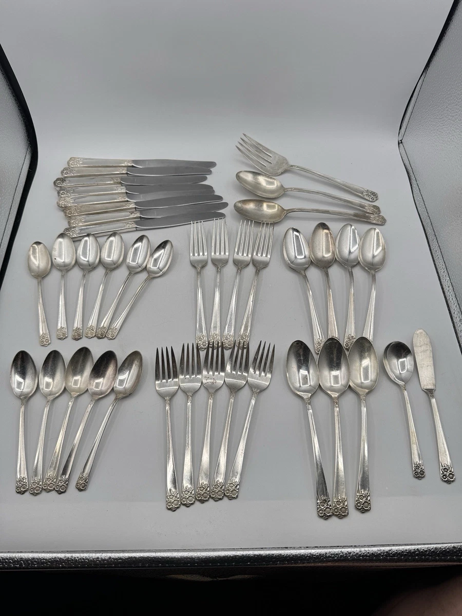 Wm. Rogers & Son Flatware-Set Antique US Silver-Plated Flatware