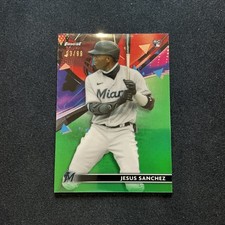 2021 Topps Finest - Jesus Sanchez #70 - Green Refractor /99 (RC)
