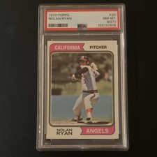 Topps 1974 Nolan Ryan #20 California Angels MLB Base Set PSA 8 Baseball Card