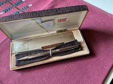 Vintage Cross Mechanical Pencil In Original Case 14Karat GF  ForHer  WithLeather