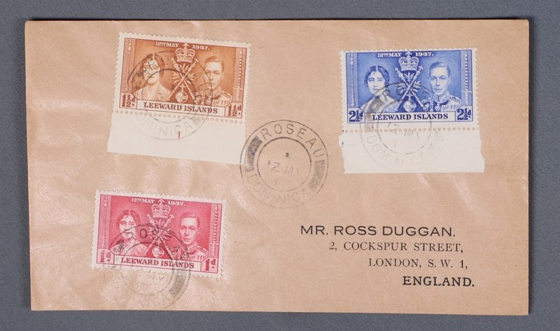 MayfairStamps Leeward Islands 1937 King George VI Coronation Set Roseau to Londo