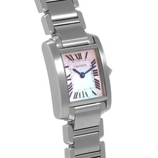 CARTIER Tank Française Sm W51028Q3 Pink Ladies Used Watch #21721 3