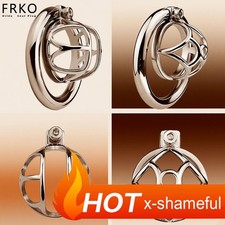 Mini Sissy Male Metal Chastity Cage Strapon Screw Lock Anti-Cheating Devices