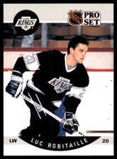 Luc Robitaille 1990-91 Pro Set #126 Kings NHL READ FREE SHIPPING AutographDen