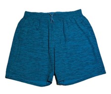 LULULEMON LM7AF7S Men’s Channel Cross Lined Athletic Swim Shorts Men’s L Blue