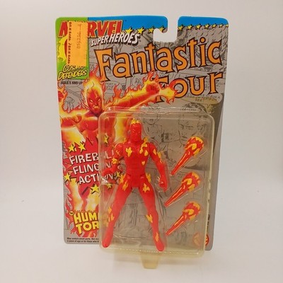 Toy Biz Marvel Super Heroes 1992 HUMAN TORCH Fantastic Four Action Figure SEALED