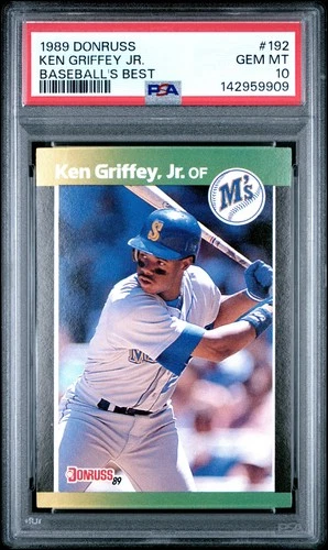 1989 Donruss Baseball's Best Ken Griffey Jr. RC #192 Mariners - PSA 10