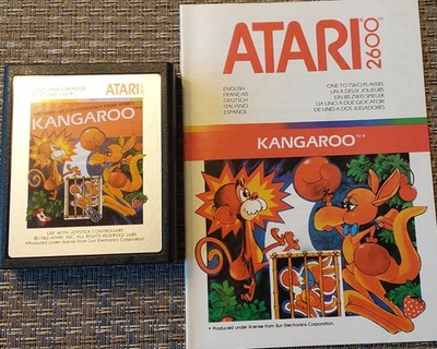 Atari 2600 Retro Spiel Cartridge KANGAROO plus Originanleitung REDUZIERT !!!