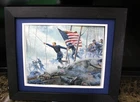 Civil War LG CUSTOM Framed Matted Print CHAMBERLAIN'S CHARGE Gettysburg 1863