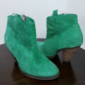 teal suede booties