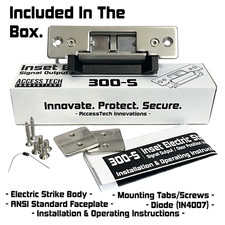 Electric Strike Door Lock 1,500 LBS Access Control 12VDC  Fail Secure Fail Safe