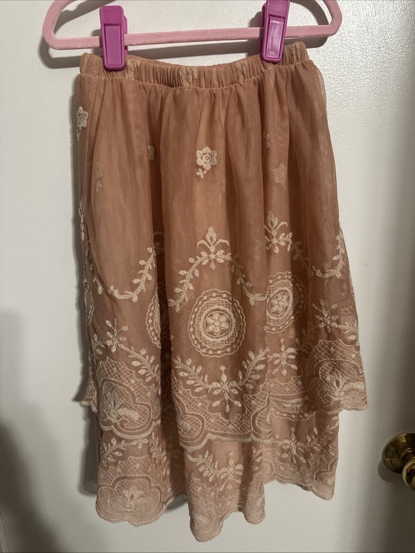 Caffe’ D’orzo Girls Skirt Size 5 Color Peach Pink