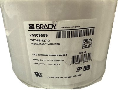 BRADY Self-Laminating Vinyl Wrap Around Labels 3.75'' x 1'' 3000 Labels Y5509559
