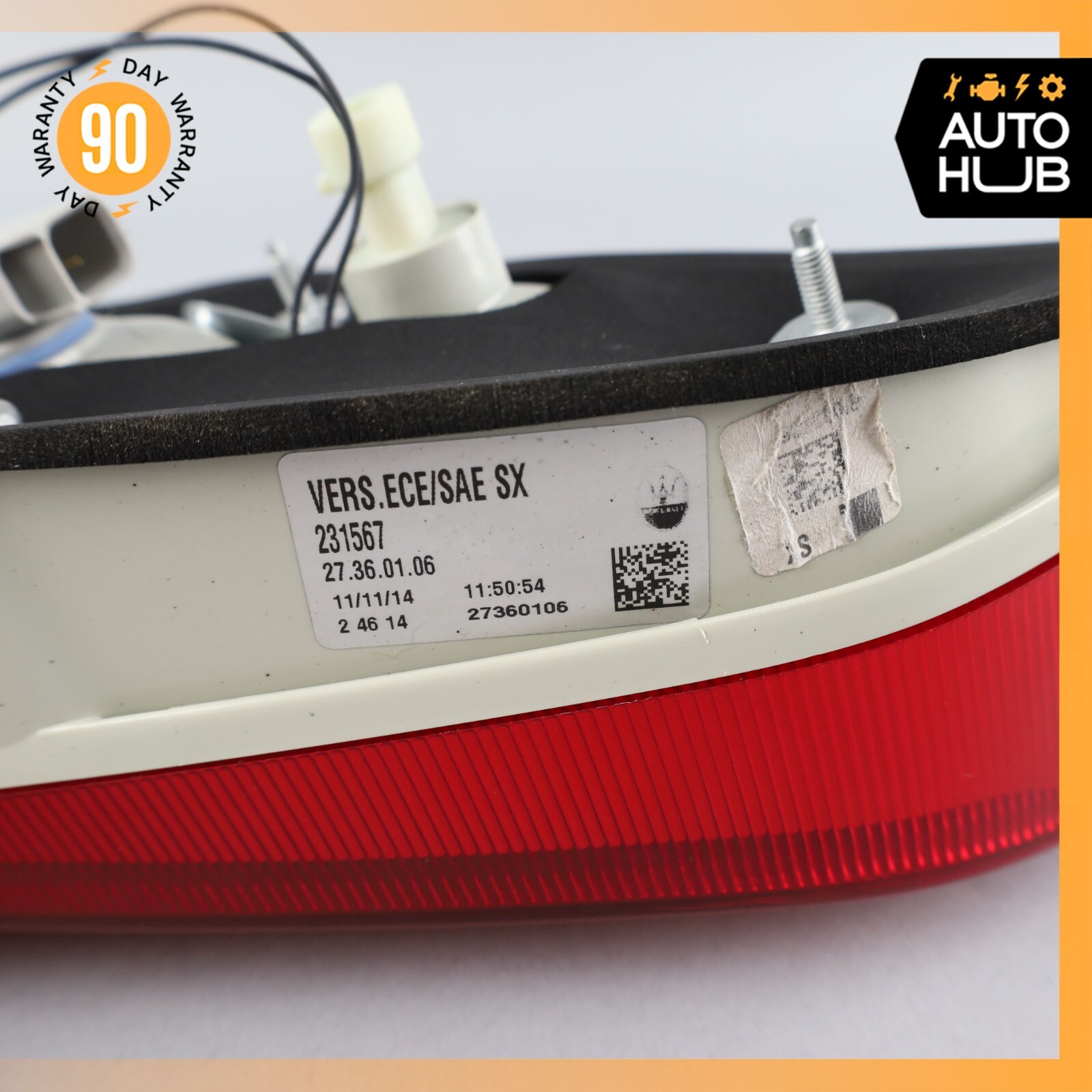 08-16 Maserati GranTurismo S M145 Left Driver Side Inner Tail Light Lamp OEM 17k