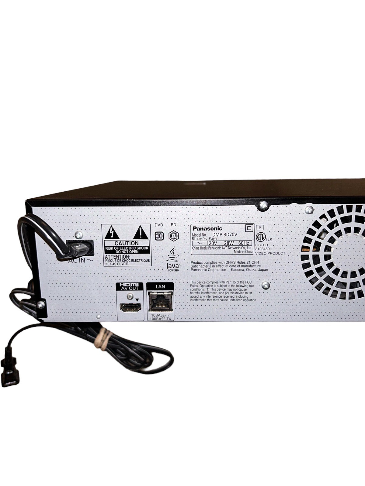 Panasonic DMPBD70V BluRay DVD VHS Upscaling Player Combo 1080p HDMI Not Tested eBay