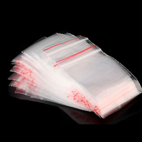 Mini Zipper PE Pouch Packaging Bag Plastic Poly Clear food Zip Bags - Picture 2 of 15