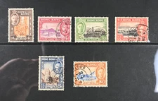 Hong Kong Scott # 168-173 Complete Set VF Used British Colony Stamps Cat $39