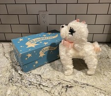 RUSHTON Company 1950s Star Creations Stuffed White Poodle Dog 11 Original Box