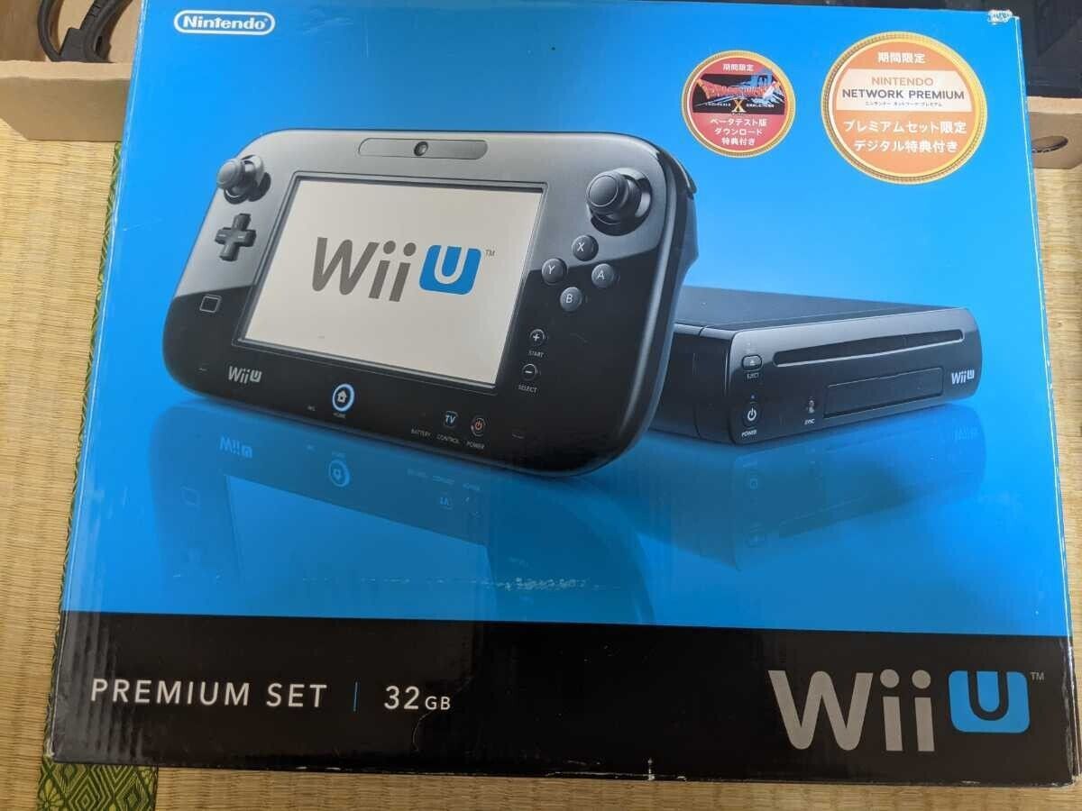 Nintendo Wii U Black Premium Set 32GB Console Box Home console game USED  Japan