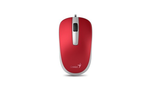 Genius DX-120 Red USB Wired Optical Mouse 1000DPI Suitable for Both Hands - Picture 2 of 3
