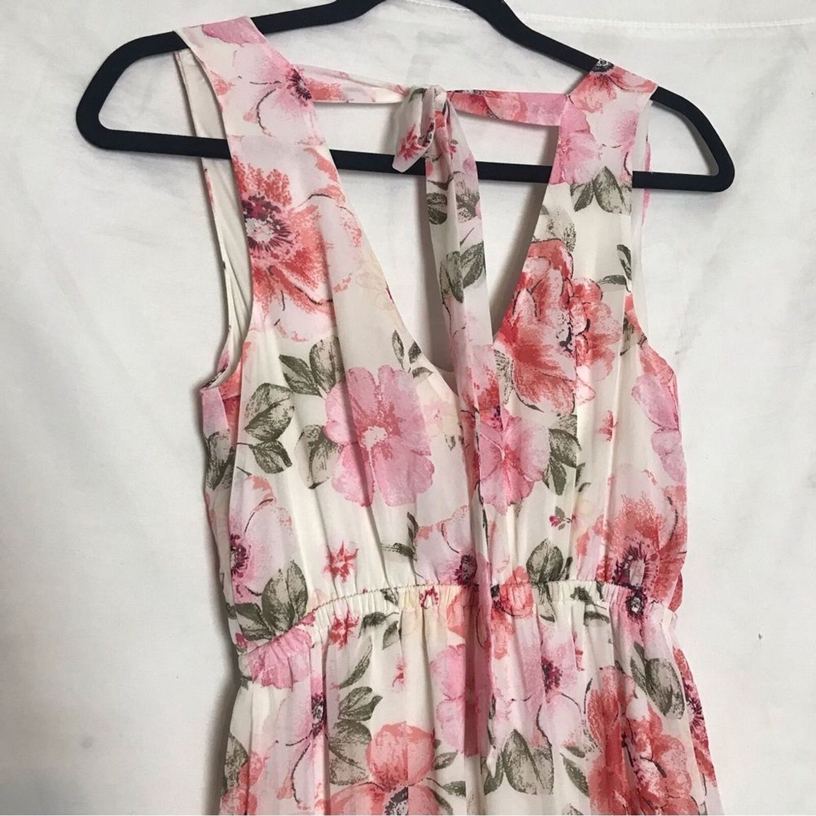Express Pink Floral Maxi Dress Sz XS Sleeveless R… - image 8